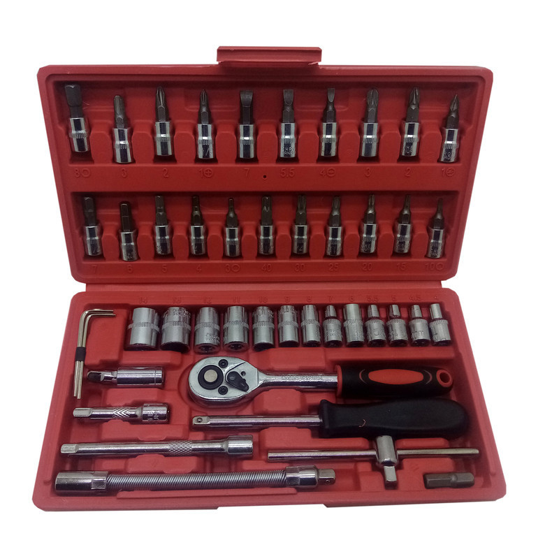 مجموعه 46 عددی آچار و سری بکس و پیچ گوشتی مدل CR-V مجموعه 46 عددی آچار و سری بکس و پیچ گوشتی مدل CR-V