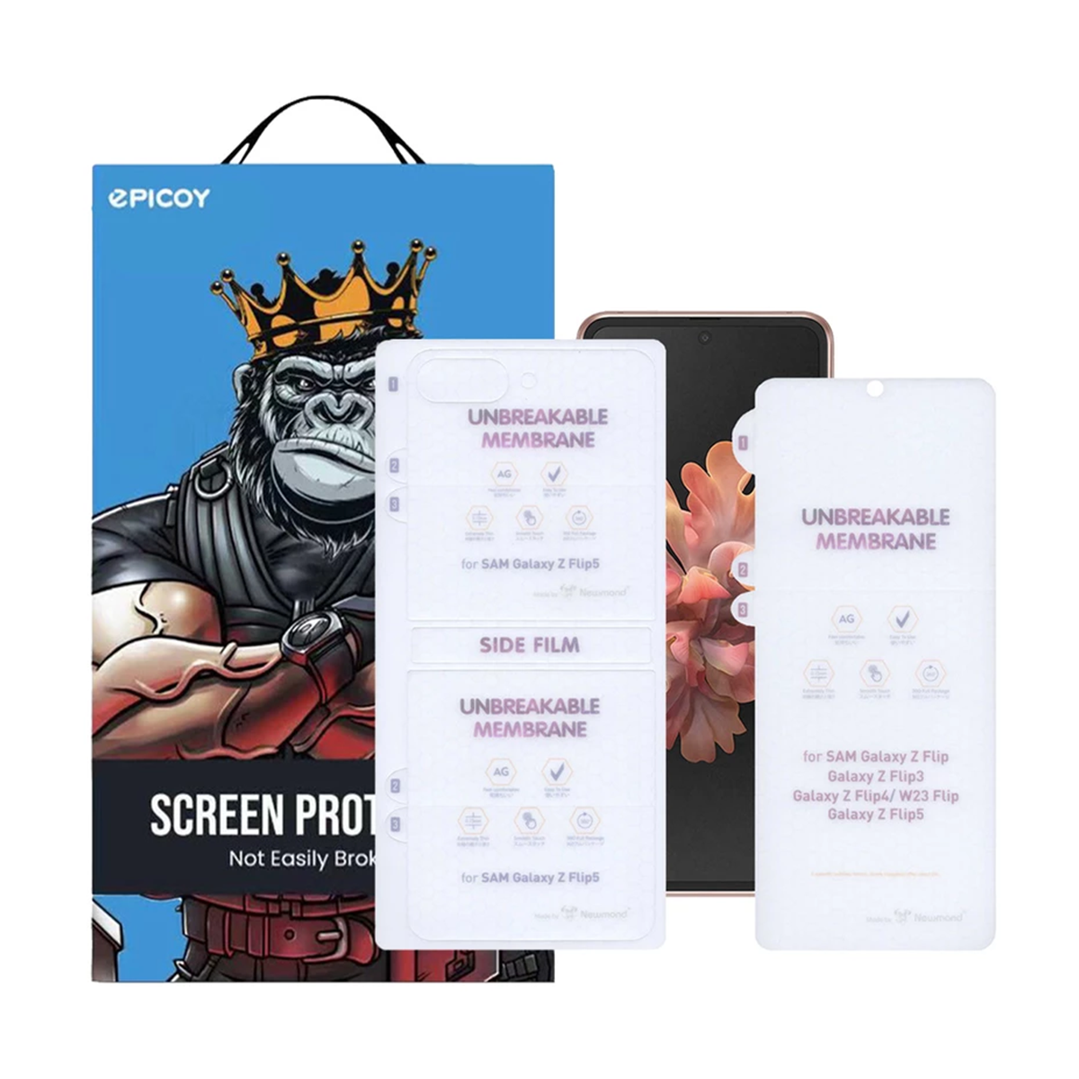 گلس گوشی سامسونگ Galaxy Z Fold 5 اپیکوی مدل Hydrogel-Matte به همراه محافظ پشت گوشی گلس گوشی سامسونگ Galaxy Z Fold 5 اپیکوی مدل Hydrogel-Matte به همراه محافظ پشت گوشی