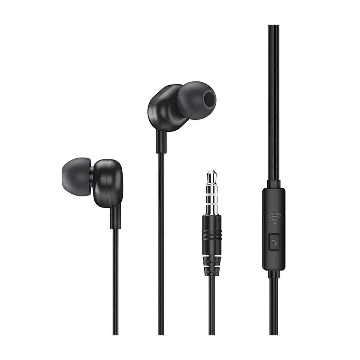 هندزفری سیمی ریمکس مدل RW-105-مشکی هندزفری سیمی ریمکس مدل RW-105-مشکی