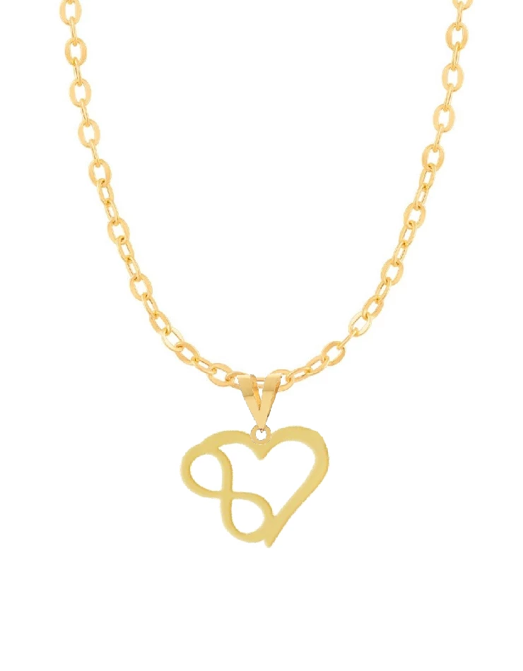 گردنبند طلا 18 عیار اپال گلد مدل  قلب بی نهایت-0.64