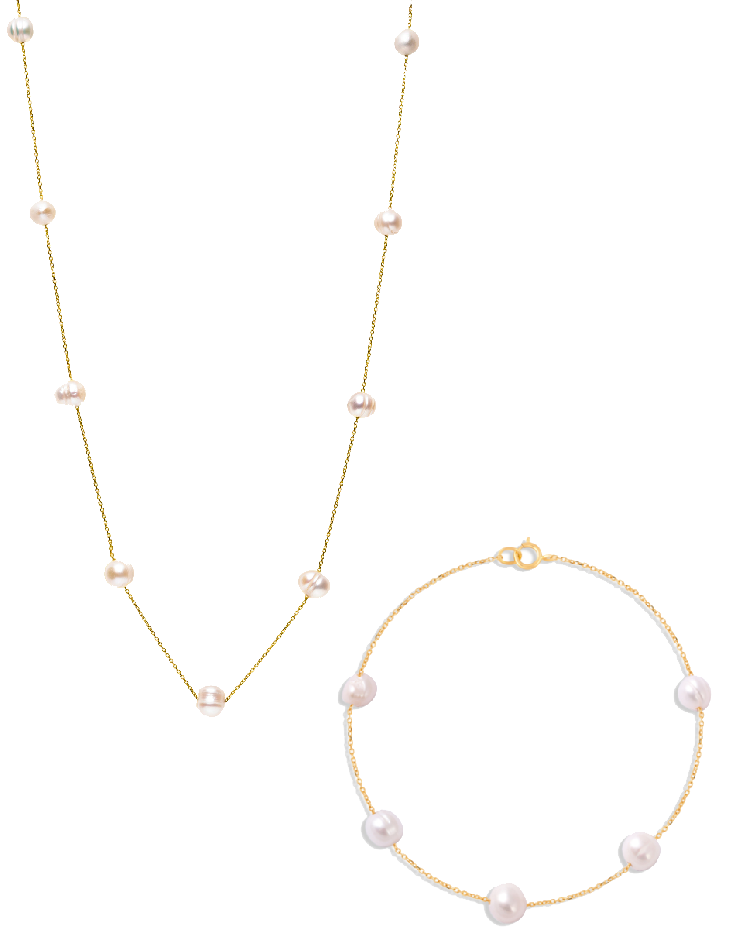 نیم ست طلا 18 عیار اپال گلد مدل مرواریدی نیم ست طلا 18 عیار اپال گلد مدل مرواریدی