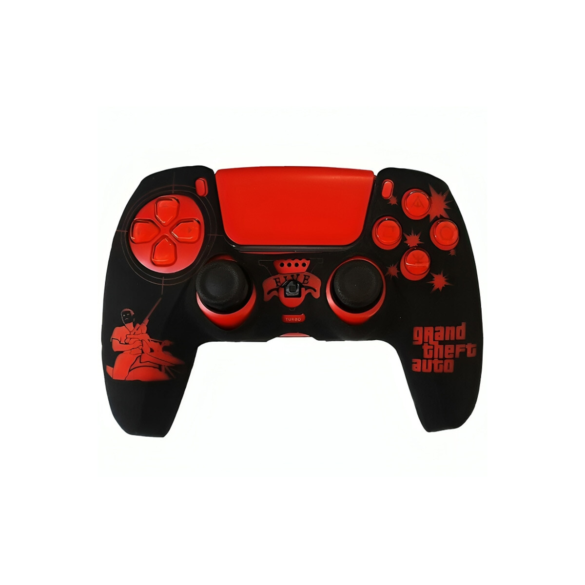 روکش دسته بازی PS5 مدل GTA-مشکی قرمز