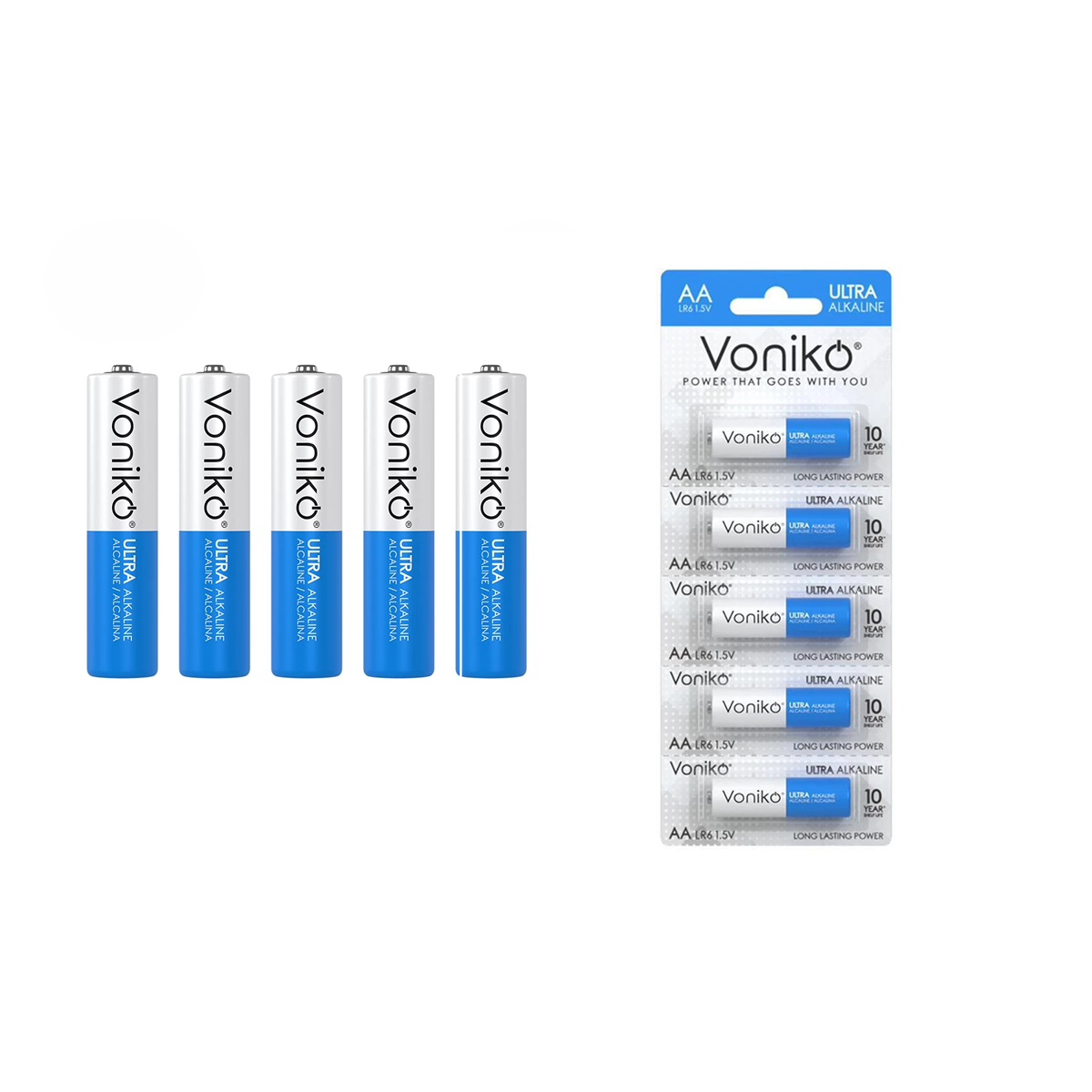 باتری نیم قلمی ونیکو مدل LR03 بسته 5 عددی به همراه باتری قلمی ونیکو مدل LR6 بسته 5 عددی باتری نیم قلمی ونیکو مدل LR03 بسته 5 عددی به همراه باتری قلمی ونیکو مدل LR6 بسته 5 عددی