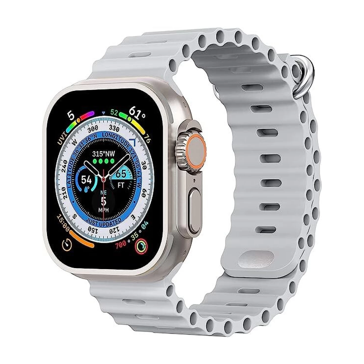 ساعت هوشمند ورنا مدل 01 Ultra Pack به همراه هندزفری بلوتوثی و بند-بدنه نقره ای بند نقره ای  ساعت هوشمند ورنا مدل 01 Ultra Pack به همراه هندزفری بلوتوثی و بند-بدنه نقره ای بند نقره ای