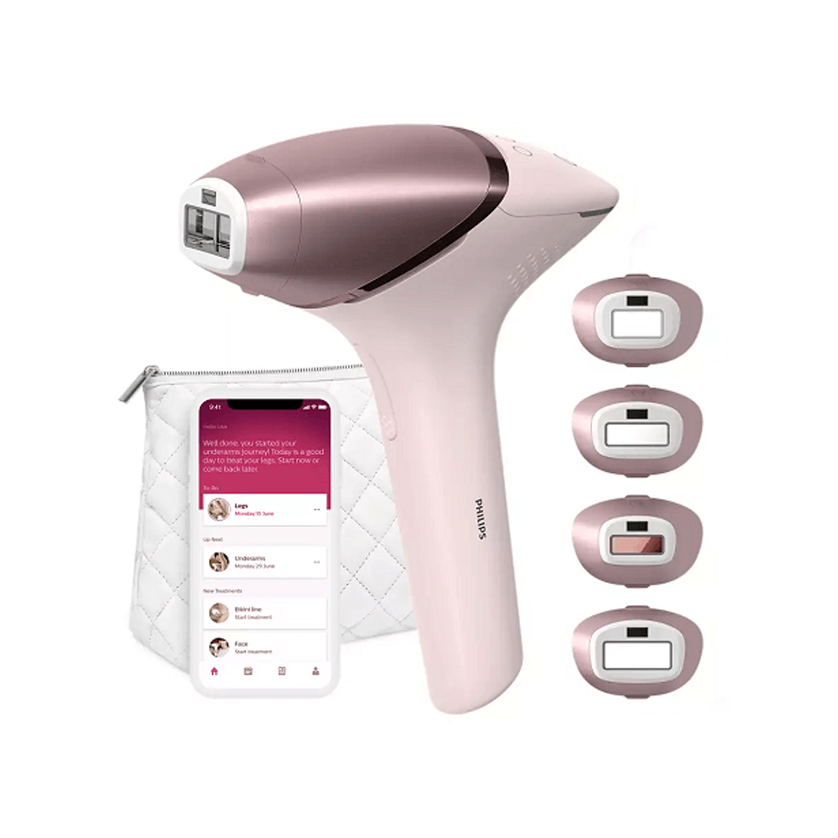 دستگاه لیزر موهای زائد بدن فیلیپس مدل Lumea IPL BRI958-صورتی دستگاه لیزر موهای زائد بدن فیلیپس مدل Lumea IPL BRI958-صورتی