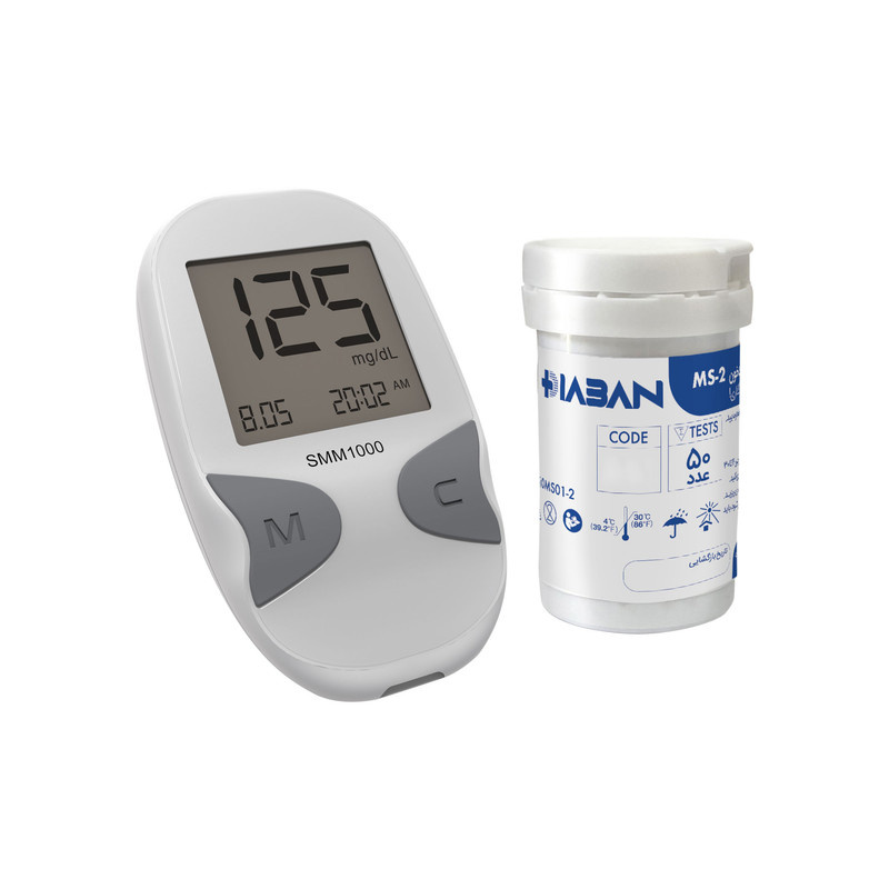 دستگاه تست قند خون دیابان مدل SMM 1000 به همراه نوار تست قند خون بسته 50 عددی دستگاه تست قند خون دیابان مدل SMM 1000 به همراه نوار تست قند خون بسته 50 عددی