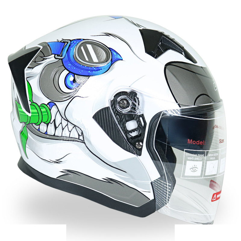 کلاه کاسکت بدون فک دی ای وان مدل +407 Buffalo Wh/Bl کلاه کاسکت بدون فک دی ای وان مدل +407 Buffalo Wh/Bl