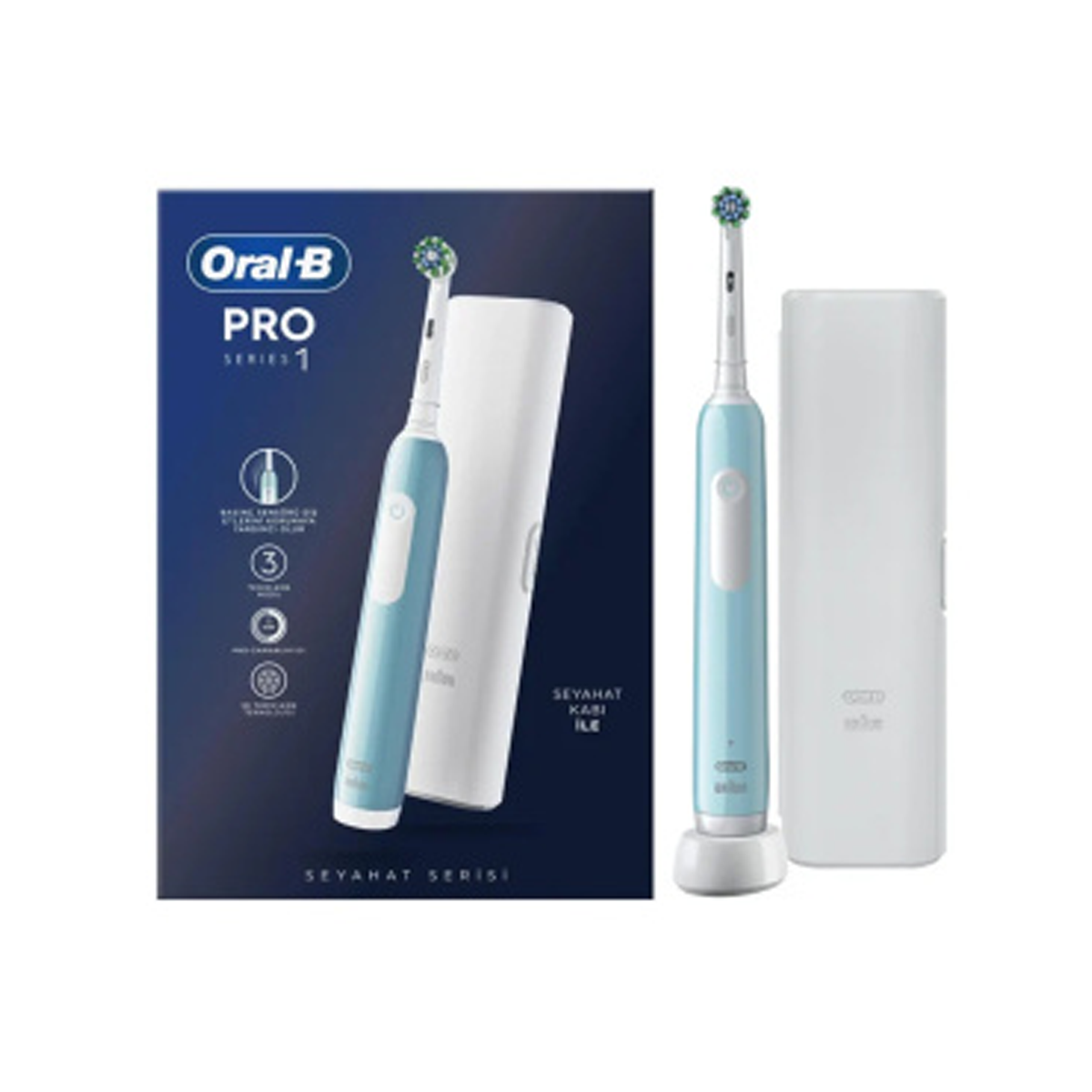 مسواک برقی اورال-بی مدل PRO SERIES 1 به همراه کیف سفری-آبی