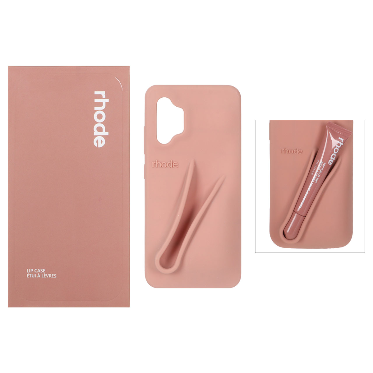 کاور گوشی سیلیکونی پاک کنی سامسونگ Galaxy A32 4G مدل Lip Case rhode به همراه لیپ گلاس رود-کرم نارنجی کاور گوشی سیلیکونی پاک کنی سامسونگ Galaxy A32 4G مدل Lip Case rhode به همراه لیپ گلاس رود-کرم نارنجی