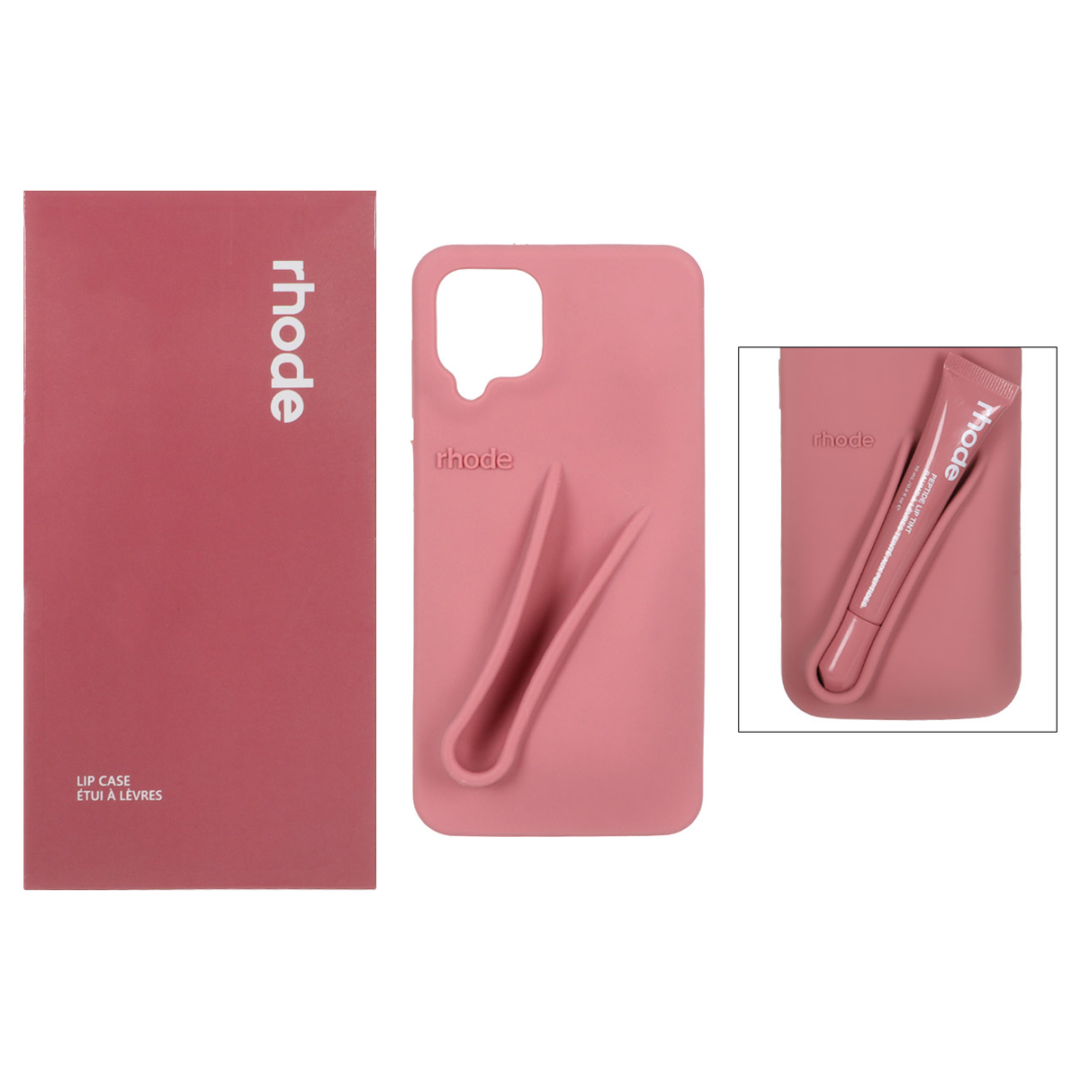 کاور گوشی سیلیکونی پاک کنی سامسونگ Galaxy A12 مدل Lip Case rhode به همراه لیپ گلاس رود کاور گوشی سیلیکونی پاک کنی سامسونگ Galaxy A12 مدل Lip Case rhode به همراه لیپ گلاس رود