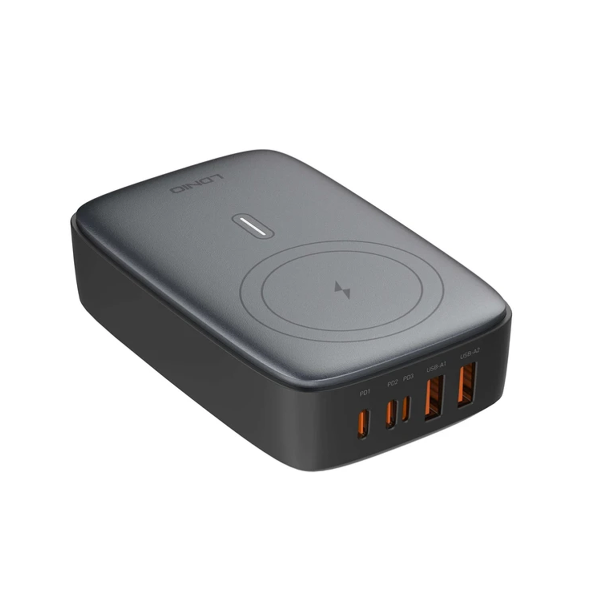 شارژر رومیزی الدینیو مدل GAN-6IN1-Q4010 توان 140 وات شارژر رومیزی الدینیو مدل GAN-6IN1-Q4010 توان 140 وات