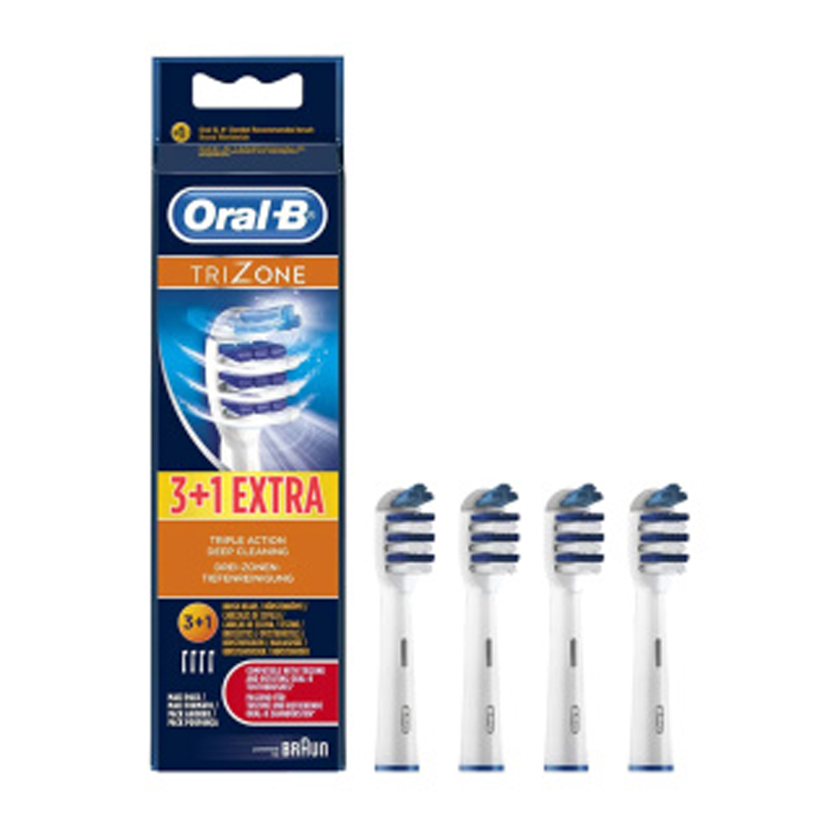 سری یدک مسواک برقی ااورال-بی مدل TriZone بسته 4 عددی