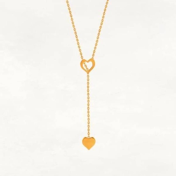 گردنبند طلا 18عیار اپال گلد مدل قلب آویزی 035 گردنبند طلا 18عیار اپال گلد مدل قلب آویزی 035