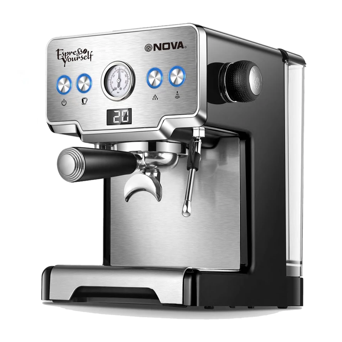 اسپرسوساز نوا مدل NCM-128EXPS-نقرهای اسپرسوساز نوا مدل NCM-128EXPS-نقرهای