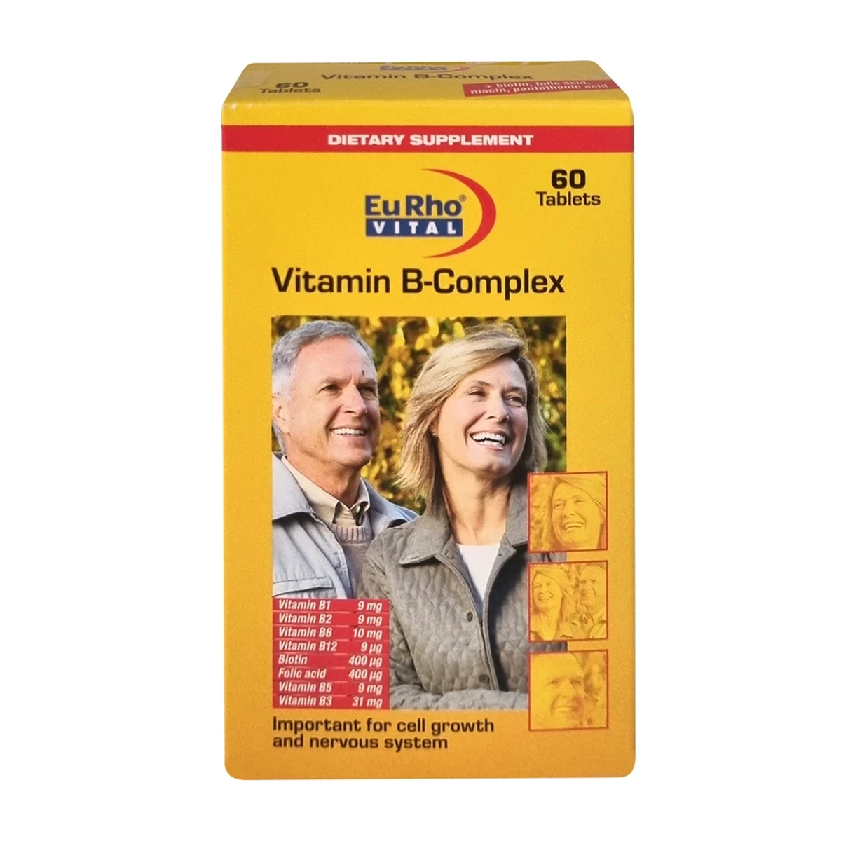 قرص ویتامین ب کمپلکس یوروویتال بسته 60 عددی
