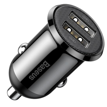 شارژر فندکی باسئوس مدل Grain Pro-مشکی شارژر فندکی باسئوس مدل Grain Pro-مشکی