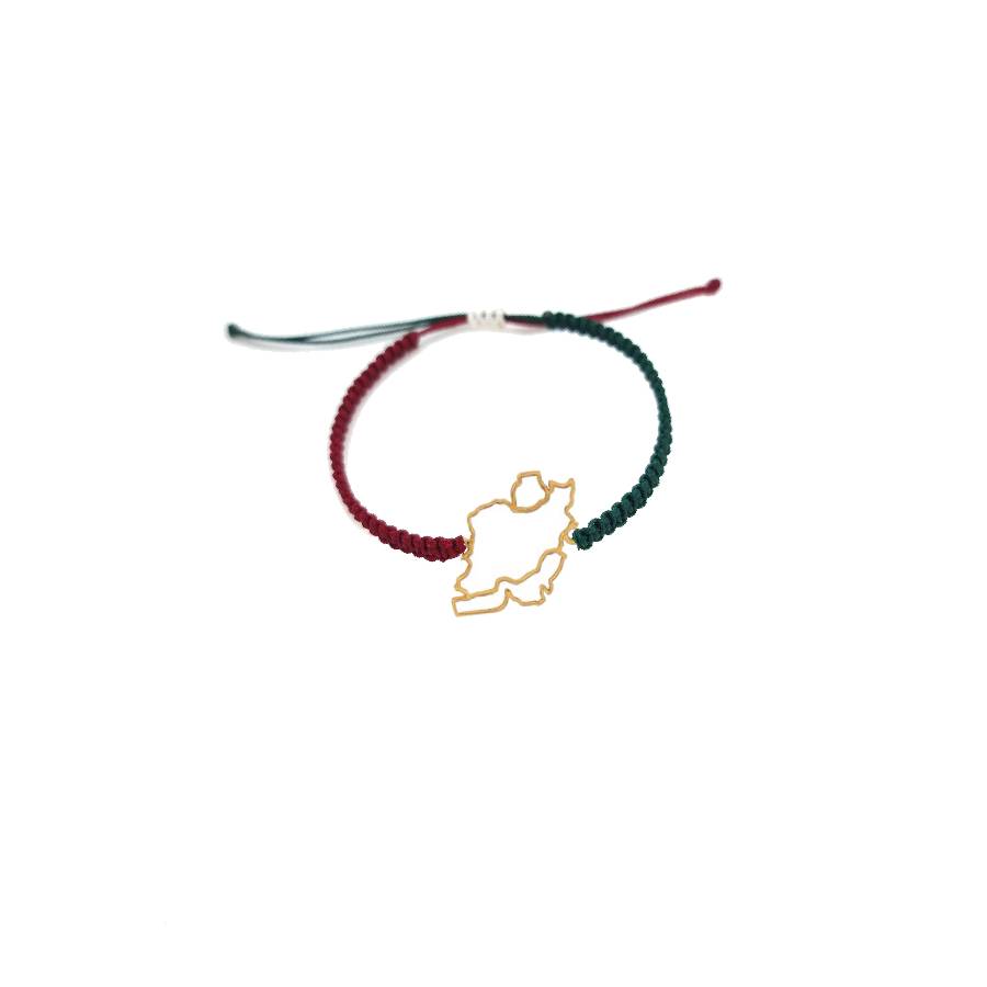 دستبند بافت طلا  18عیار اپال گلد مدل ایران  IRAN08