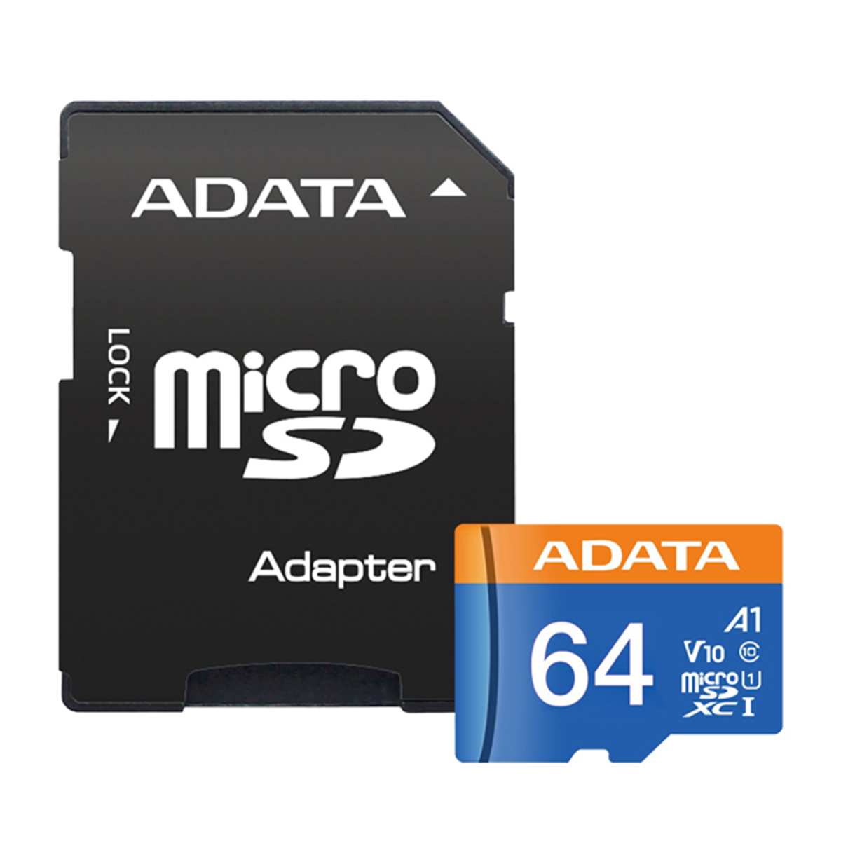 کارت حافظه microSDXC ای دیتا مدل Premier V10 A1 کلاس 10 استاندارد UHS-I سرعت 100MBps ظرفیت 64 گیگابایت به همراه آداپتور-آبی کارت حافظه microSDXC ای دیتا مدل Premier V10 A1 کلاس 10 استاندارد UHS-I سرعت 100MBps ظرفیت 64 گیگابایت به همراه آداپتور-آبی