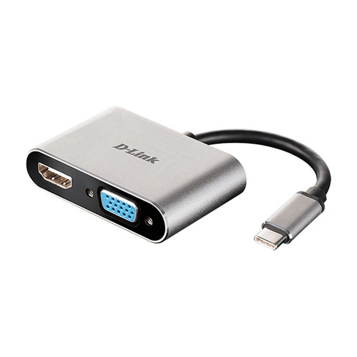 مبدل USB-C به HDMI و VGA دی لینک مدل DUB-V210-نقرهای مبدل USB-C به HDMI و VGA دی لینک مدل DUB-V210-نقرهای