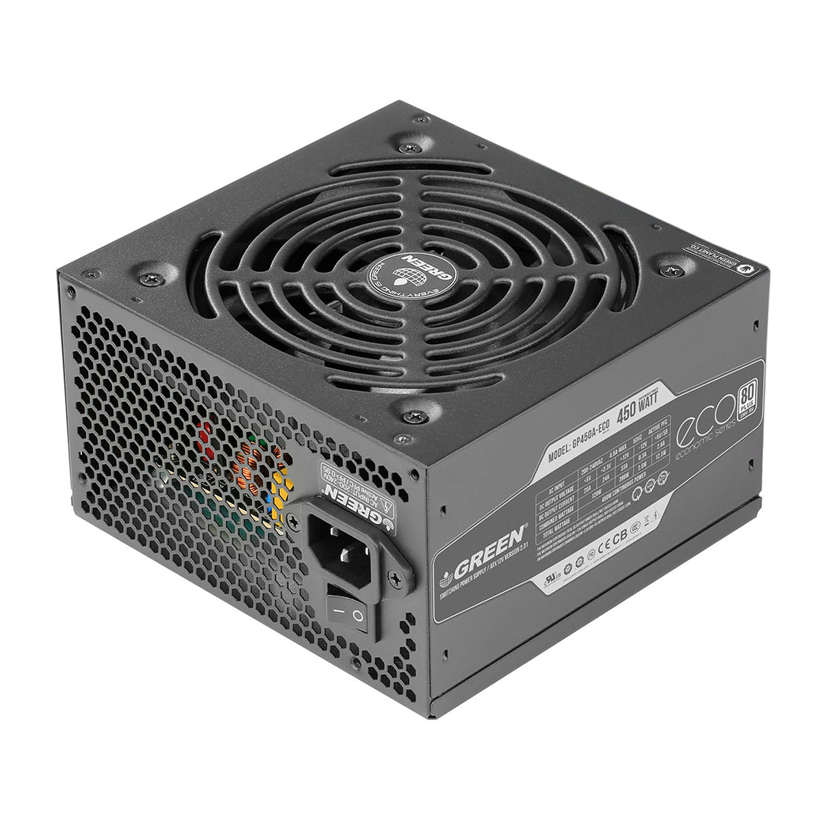 پاور کامپیوتر گرین مدل GP450A ECO Rev3.1 پاور کامپیوتر گرین مدل GP450A ECO Rev3.1