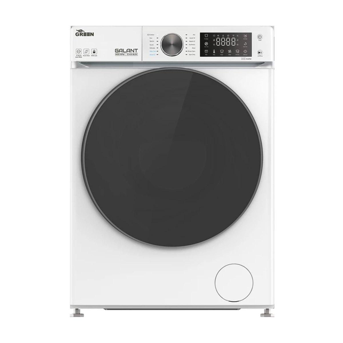 ماشین لباسشویی گرین 12 کیلویی مدل GWM120BL1400-سفید ماشین لباسشویی گرین 12 کیلویی مدل GWM120BL1400-سفید