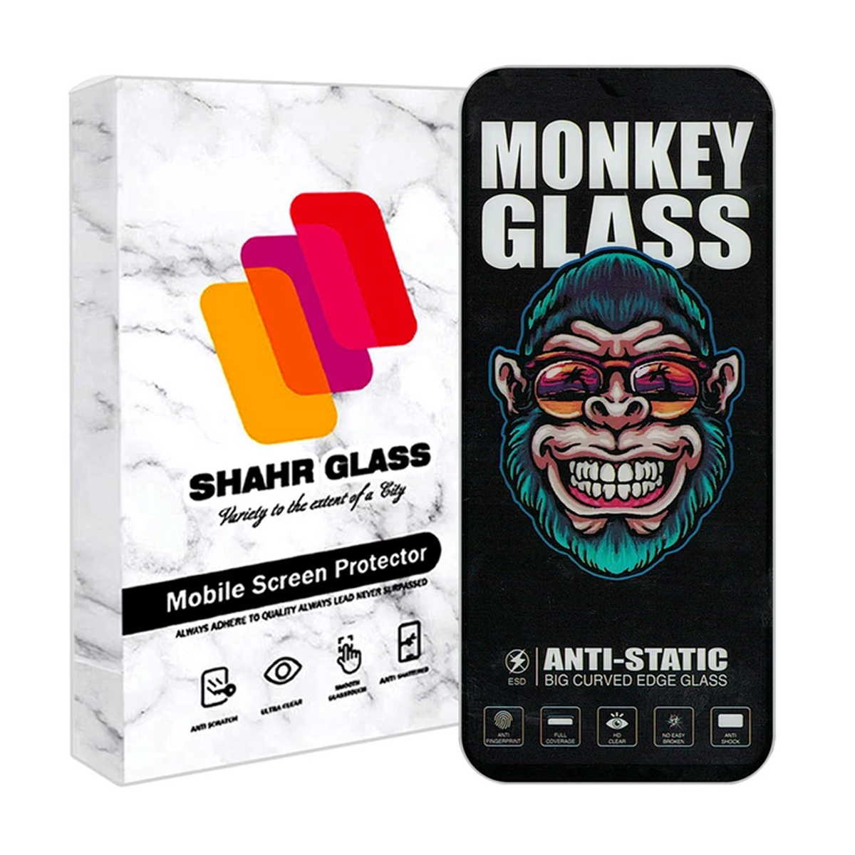 گلس گوشی اپل iPhone 15 شهر گلس مدل آنتی استاتیک ANTIMONKYSH-مشکی گلس گوشی اپل iPhone 15 شهر گلس مدل آنتی استاتیک ANTIMONKYSH-مشکی