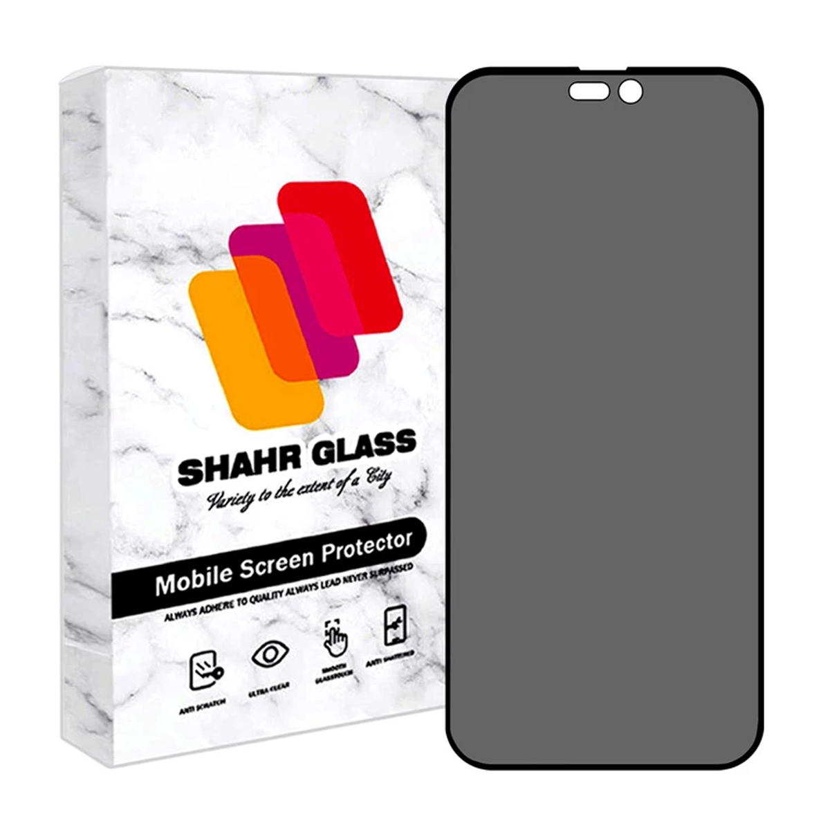 گلس حریم شخصی گوشی اپل iPhone 14 Pro Max شهر گلس مدل SECURITS -مشکی گلس حریم شخصی گوشی اپل iPhone 14 Pro Max شهر گلس مدل SECURITS -مشکی