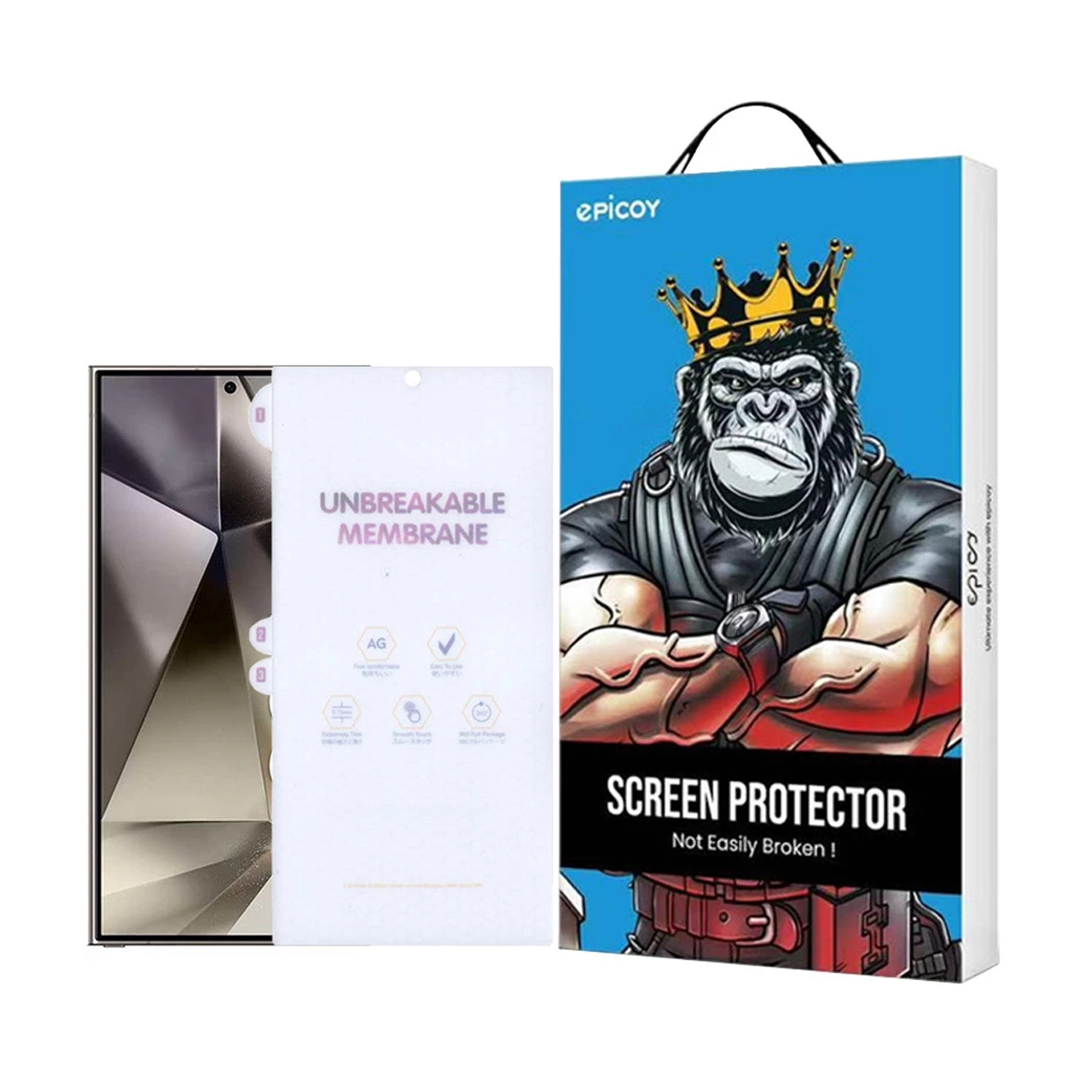 گلس مات گوشی سامسونگ Galaxy S24 Ultra اپیکوی مدل Hydrogel-Matte-بی رنگ گلس مات گوشی سامسونگ Galaxy S24 Ultra اپیکوی مدل Hydrogel-Matte-بی رنگ