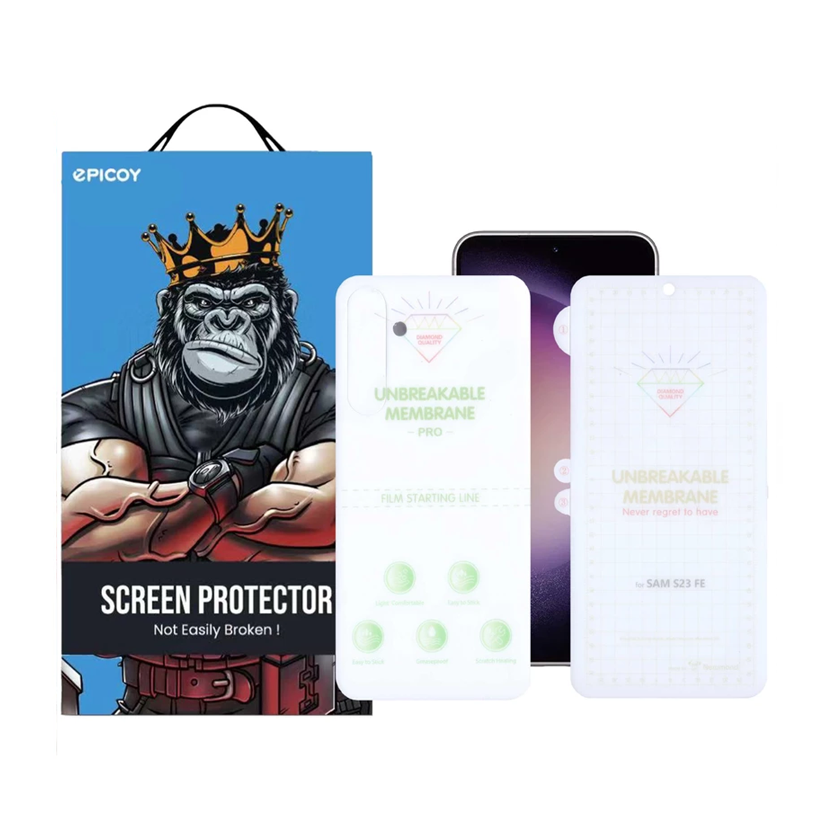 گلس صفحه نمایش و پشت گوشی سامسونگ Galaxy S23 FE اپیکوی مدل Hydrogel گلس صفحه نمایش و پشت گوشی سامسونگ Galaxy S23 FE اپیکوی مدل Hydrogel