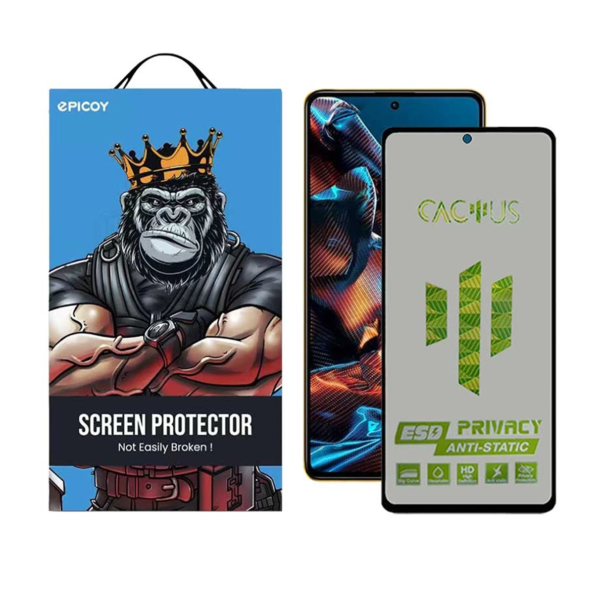 گلس حریم شخصی گوشی شیائومی Poco X5 Pro اپیکوی مدل Cactus-ESD-Privacy گلس حریم شخصی گوشی شیائومی Poco X5 Pro اپیکوی مدل Cactus-ESD-Privacy