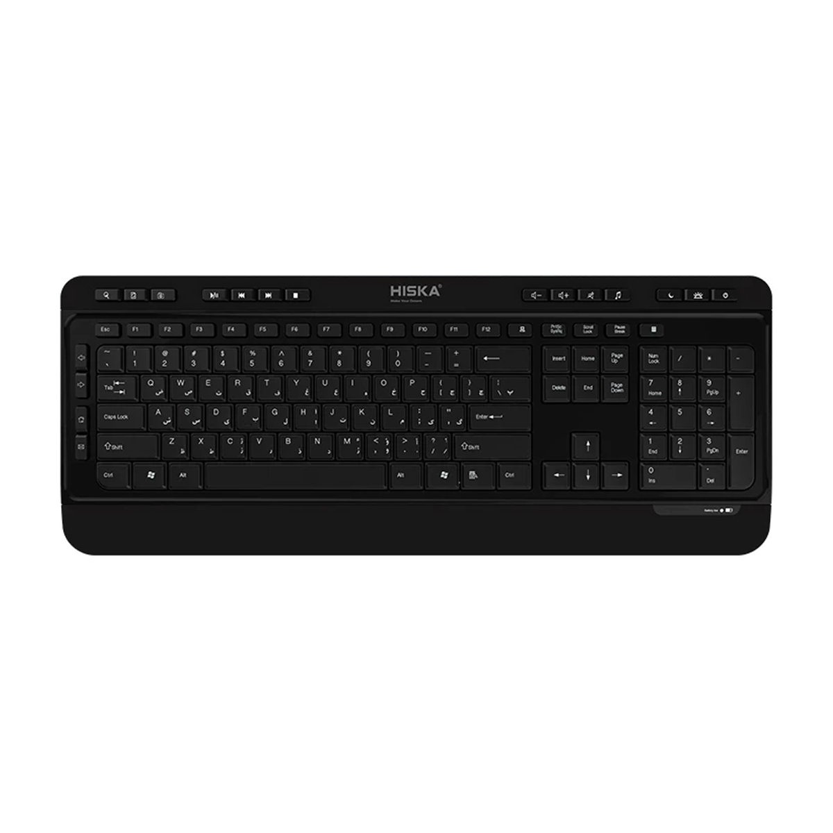 کیبورد بی سیم هیسکا مدل HX-KE235W-مشکی کیبورد بی سیم هیسکا مدل HX-KE235W-مشکی