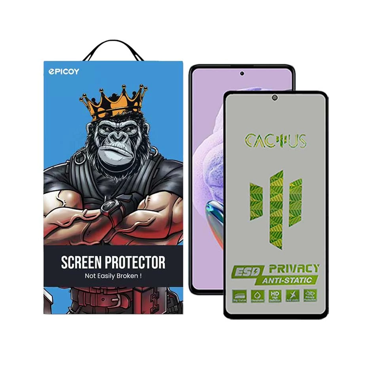 گلس حریم شخصی گوشی شیائومی Redmi Note 10 Pro Max اپیکوی مدل Cactus-ESD-Privacy گلس حریم شخصی گوشی شیائومی Redmi Note 10 Pro Max اپیکوی مدل Cactus-ESD-Privacy