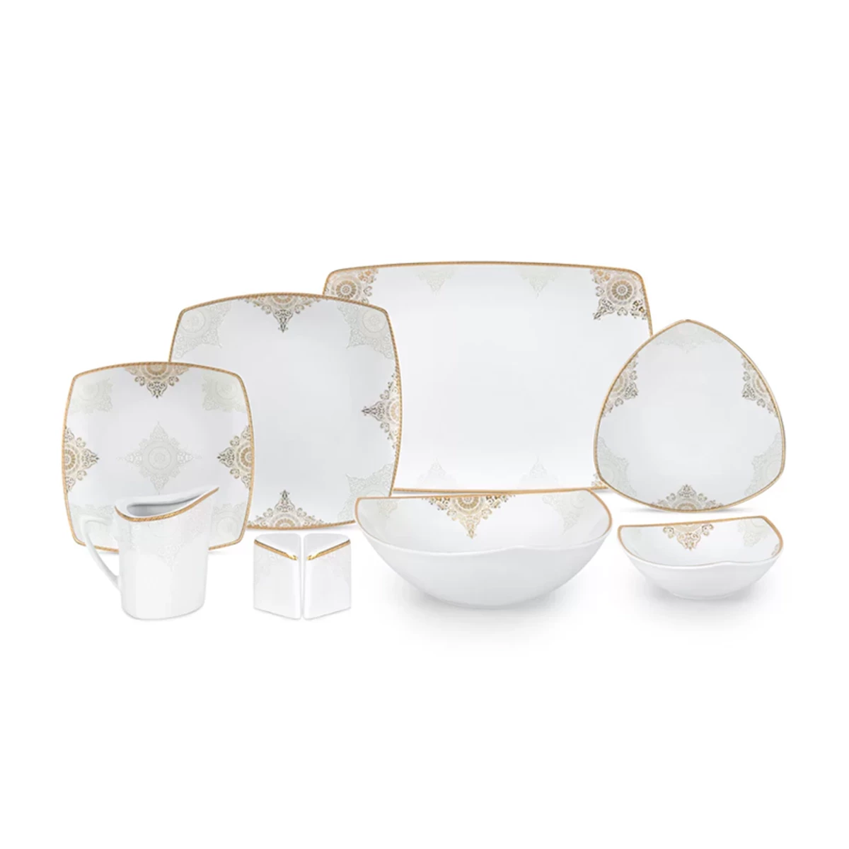سرویس غذاخوری 30 پارچه 6 نفر چینی پردیس مدل کریستین-طلایی سرویس غذاخوری 30 پارچه 6 نفر چینی پردیس مدل کریستین-طلایی