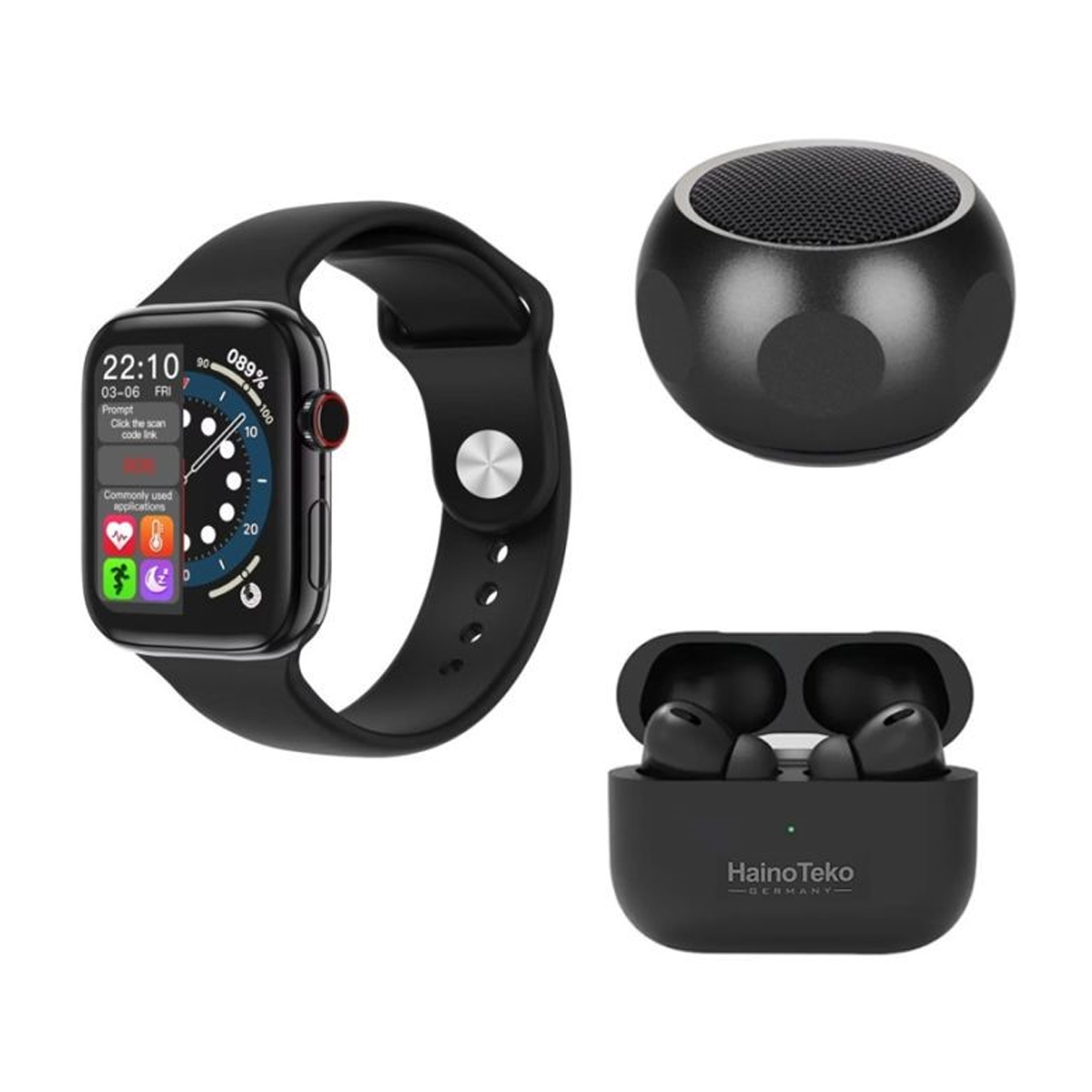 ساعت هوشمند هاینو تکو مدل GP-20 به همراه اسپیکر و هدفون ساعت هوشمند هاینو تکو مدل GP-20 به همراه اسپیکر و هدفون