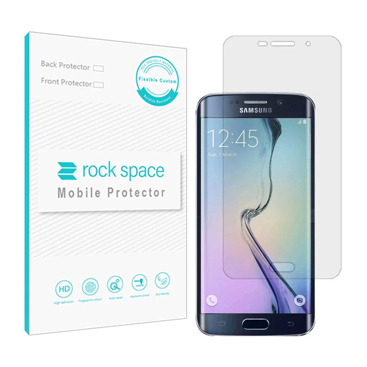 گلس گوشی سامسونگ Galaxy S6 edge راک اسپیس مدل Hydrogel HGL-بی رنگ