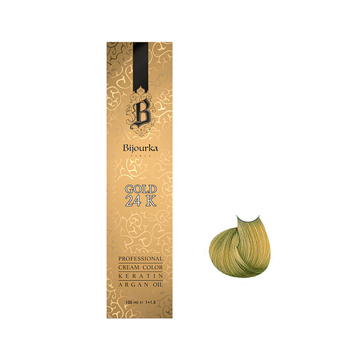 رنگ مو بیجورکا شماره 8-3 حجم 100 میلی لیتر رنگ زیتونی روشن