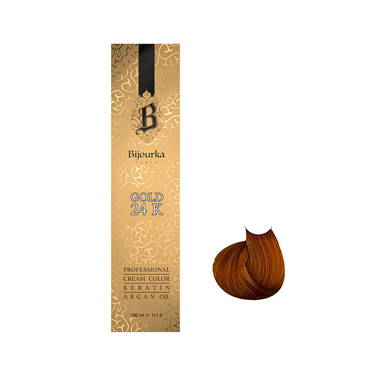 رنگ مو بیجورکا شماره 5-5 حجم 100 میلی لیتر رنگ طلایی روشن