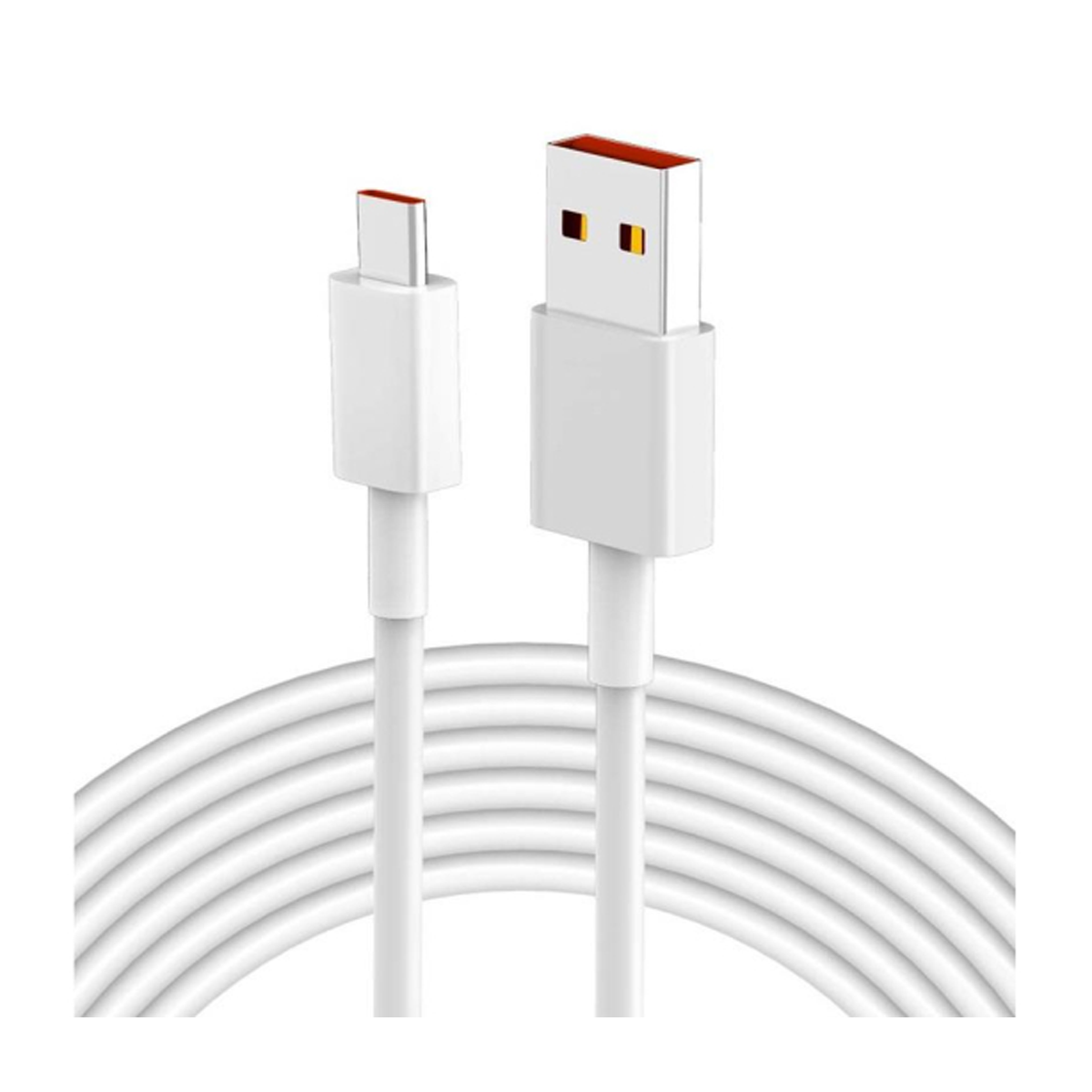 کابل تایپ سی شیائومی 6 آمپر طول 1 متر-سفید کابل تایپ سی شیائومی 6 آمپر طول 1 متر-سفید