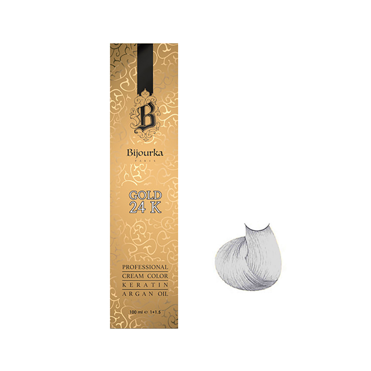 رنگ مو بیجورکا شماره BI5 حجم 100 میلی لیتر رنگ سربی