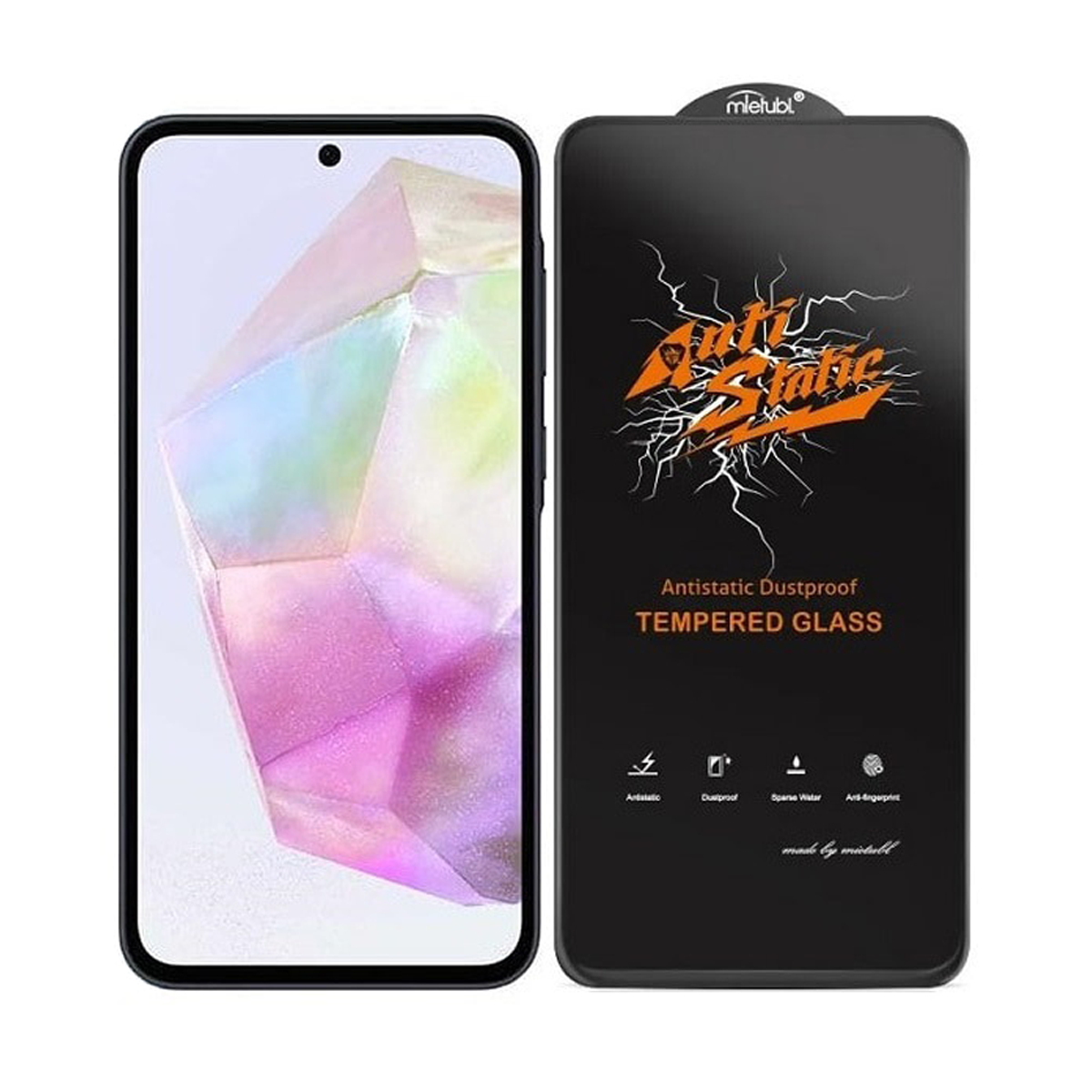 گلس گوشی سامسونگ Galaxy A35 مدل Anti Static-مشکی گلس گوشی سامسونگ Galaxy A35 مدل Anti Static-مشکی