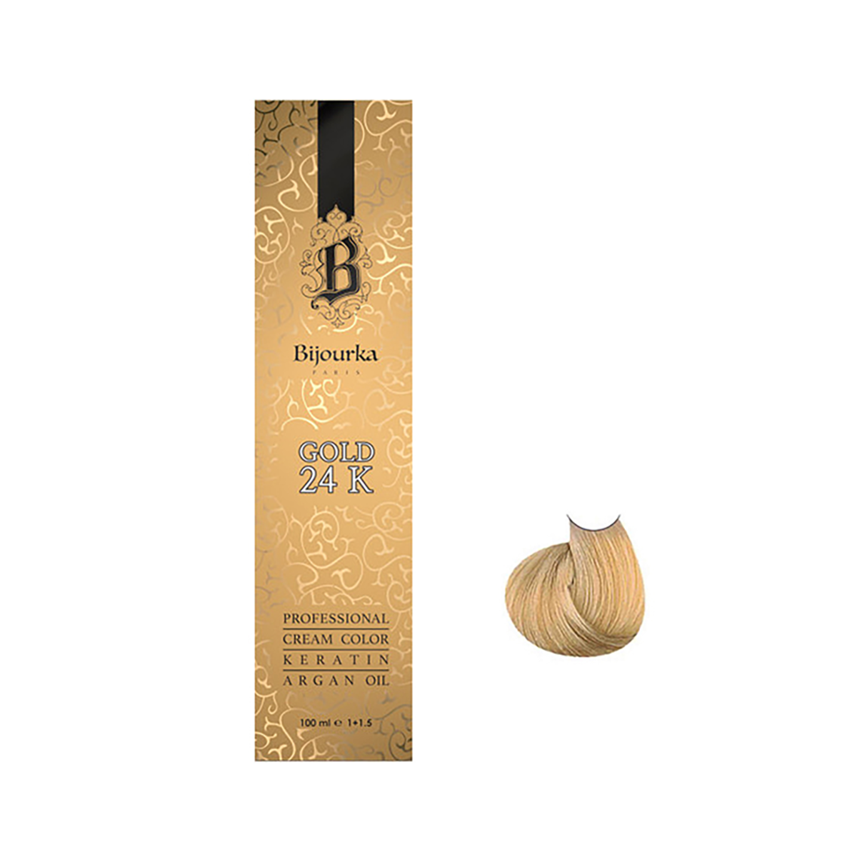 رنگ مو بیجورکا شماره BI8 حجم 100 میلی لیتر رنگ شامپاینی