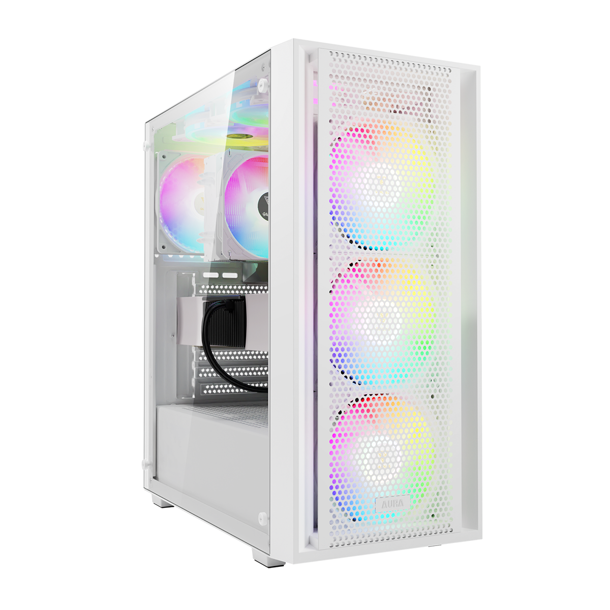 کیس کامپیوتر گیم دیاس مدل AURA GC2 ELITE-سفید