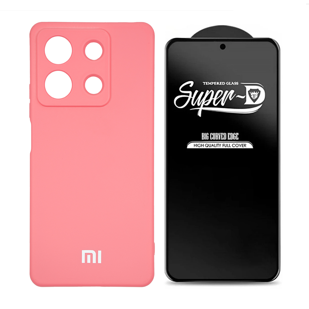کاور گوشی شیائومی Redmi Note 13 Pro مدل سیلیکونی به همراه گلس مدل Super D کاور گوشی شیائومی Redmi Note 13 Pro مدل سیلیکونی به همراه گلس مدل Super D