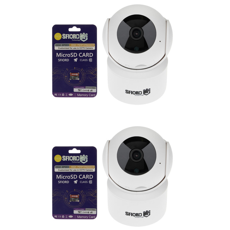 دوربین مداربسته تحت شبکه اسفیورد مدل Z221  بسته 2 عددی به همراه 2 عدد کارت حافظه 64 گیگابایتی