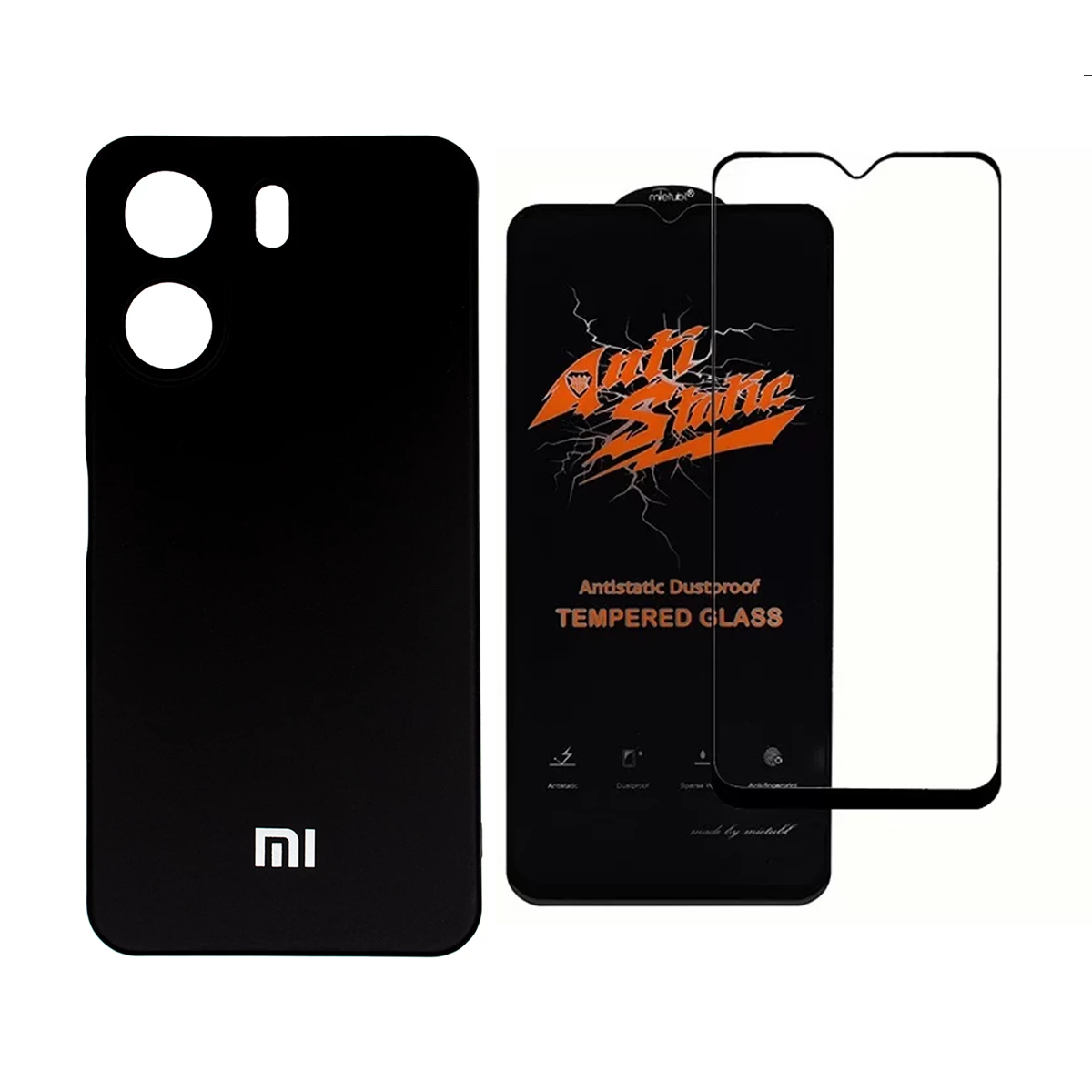 قاب گوشی شیائومی Redmi 13C مدل سیلیکونی به همراه گلس میتوبل مدل Anti Static قاب گوشی شیائومی Redmi 13C مدل سیلیکونی به همراه گلس میتوبل مدل Anti Static