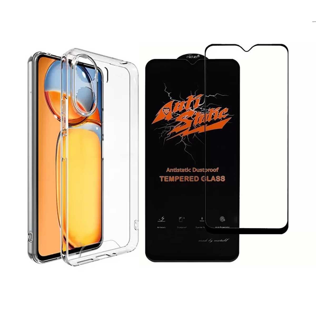 قاب گوشی شیائومی Redmi 13C اسپیس مدل ژله ای به همراه گلس میتوبل مدل Anti Static قاب گوشی شیائومی Redmi 13C اسپیس مدل ژله ای به همراه گلس میتوبل مدل Anti Static