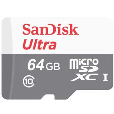 کارت حافظه microSDXC سن دیسک مدل Ultra کلاس 10 استاندارد UHS-I U1 سرعت 100MBps ظرفیت 64 گیگابایت-طوسی قرمز
