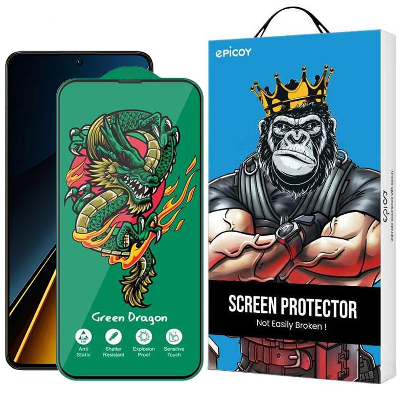 محافظ صفحه نمایش اپیکوی مدل Green Dragon ExplosionProof مناسب برای گوشی موبایل شیائومی Poco X6 Pro 5G/ X6 5G/ M6 Pro 4G محافظ صفحه نمایش اپیکوی مدل Green Dragon ExplosionProof مناسب برای گوشی موبایل شیائومی Poco X6 Pro 5G/ X6 5G/ M6 Pro 4G