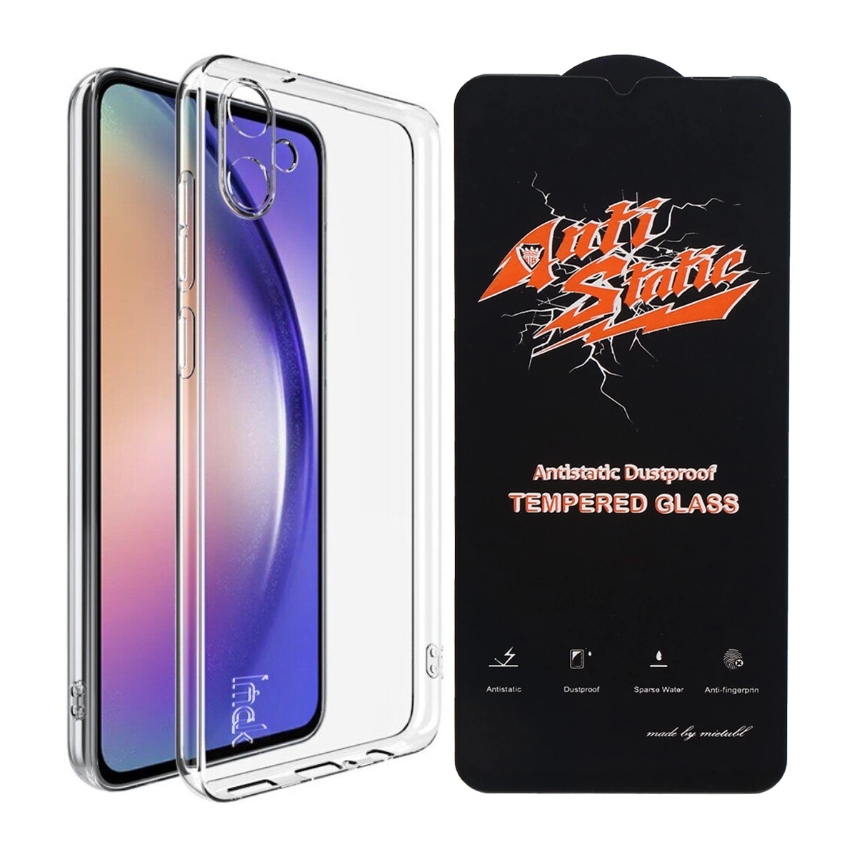 کاور گوشی سامسونگ گلکسی Galaxy A05 مدل ژله ای به همراه گلس مدل Anti Static کاور گوشی سامسونگ گلکسی Galaxy A05 مدل ژله ای به همراه گلس مدل Anti Static