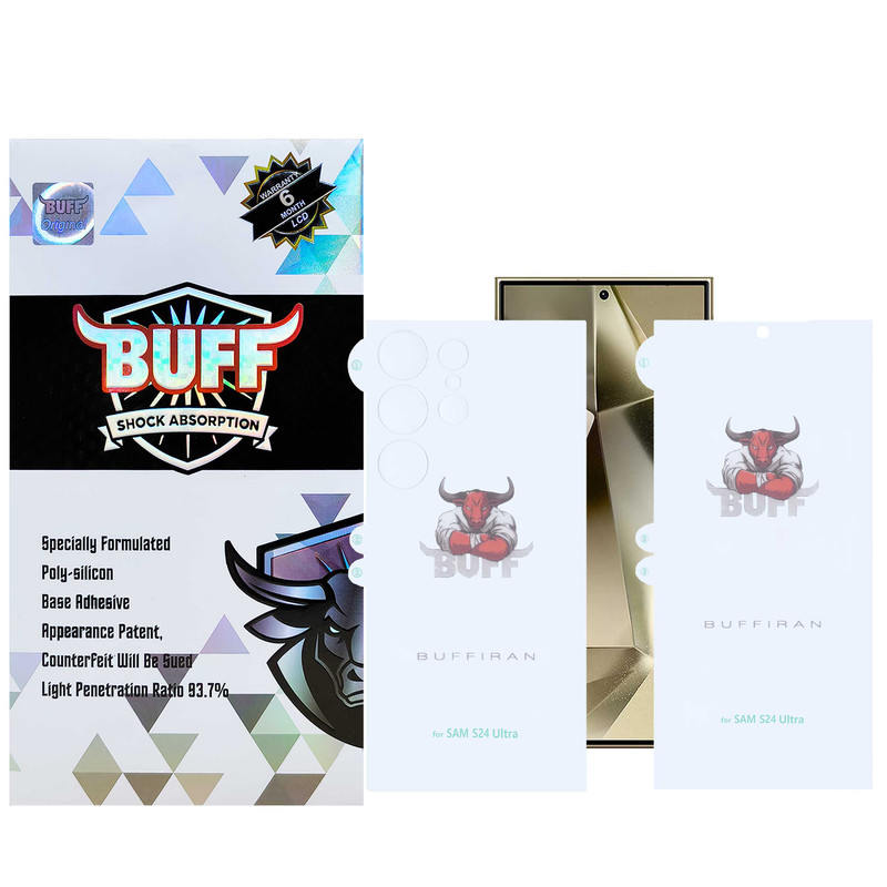 محافظ صفحه نمایش بوف مدل HydroBull-G مناسب برای گوشی موبایل سامسونگ Galaxy S24 Ultra به همراه محافظ پشت گوشی محافظ صفحه نمایش بوف مدل HydroBull-G مناسب برای گوشی موبایل سامسونگ Galaxy S24 Ultra به همراه محافظ پشت گوشی